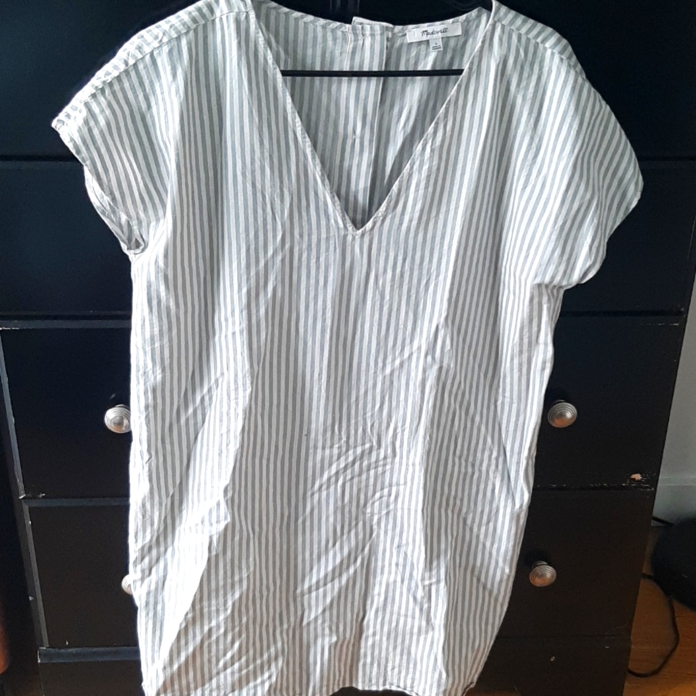 Madewell light green dress - L